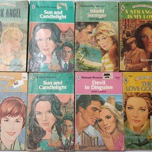 Harlequin Romance Vintage 70-80s Red Edge PB (Lot of 9)
